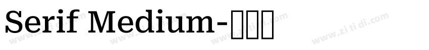 Serif Medium字体转换